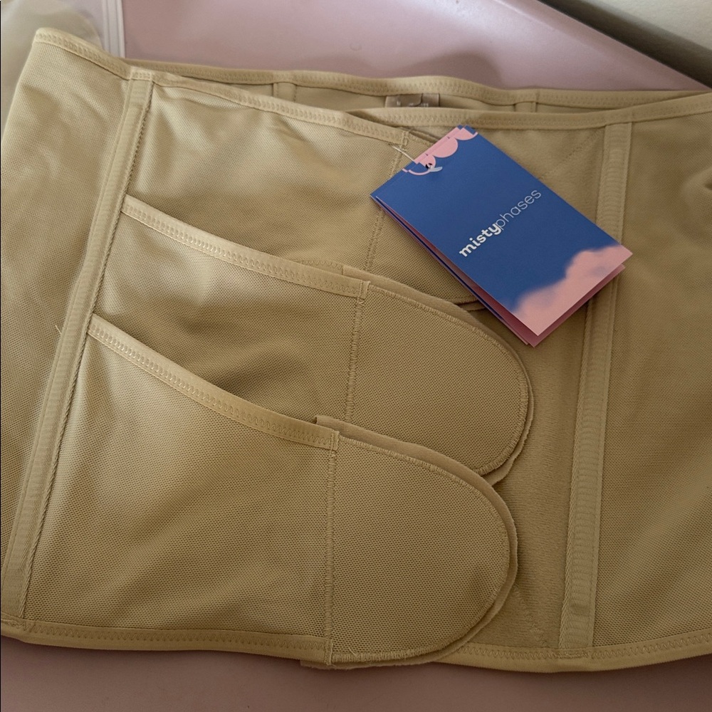 Mistyphases Postpartum Binder Beige Waist Trainer Belt